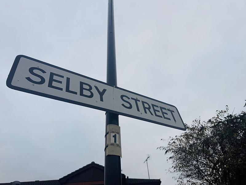 Selby Street sign